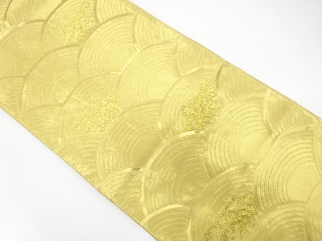 JAPANESE KIMONO / ANTIQUE FUKURO OBI / SILK / WOVEN SEIGAIHA